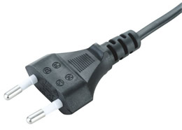 JF-01 Indonesia SNI 2 Poles 4.0mm Without Earthing Contact Plug Pins 2.5A 250V Power Cord