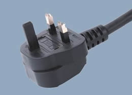 Y006B UK 3A 2 Conductor with Plastic Ground Plug Pin Power Cord