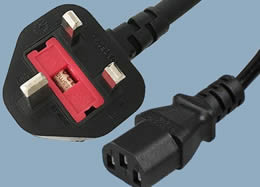 JF-06A JF-05 UK BS 1363 Plug to IEC 60320 C13 Power Cable